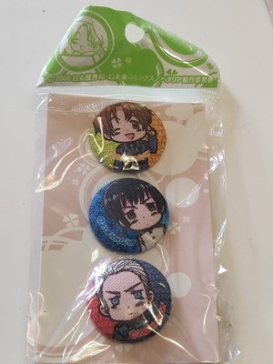 Sol International Hetalia Axis Powers APH Walnut Buttons ITALY Japan Germany