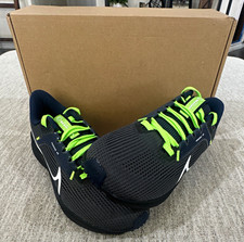 Nike Zoom Pegasus 40 NFL Seahawks Black/Green Mesh Lace-Up Mens 3.5 Women s 5