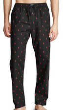 Ralph Lauren Polo Pony Pajama Pants - Black - Medium