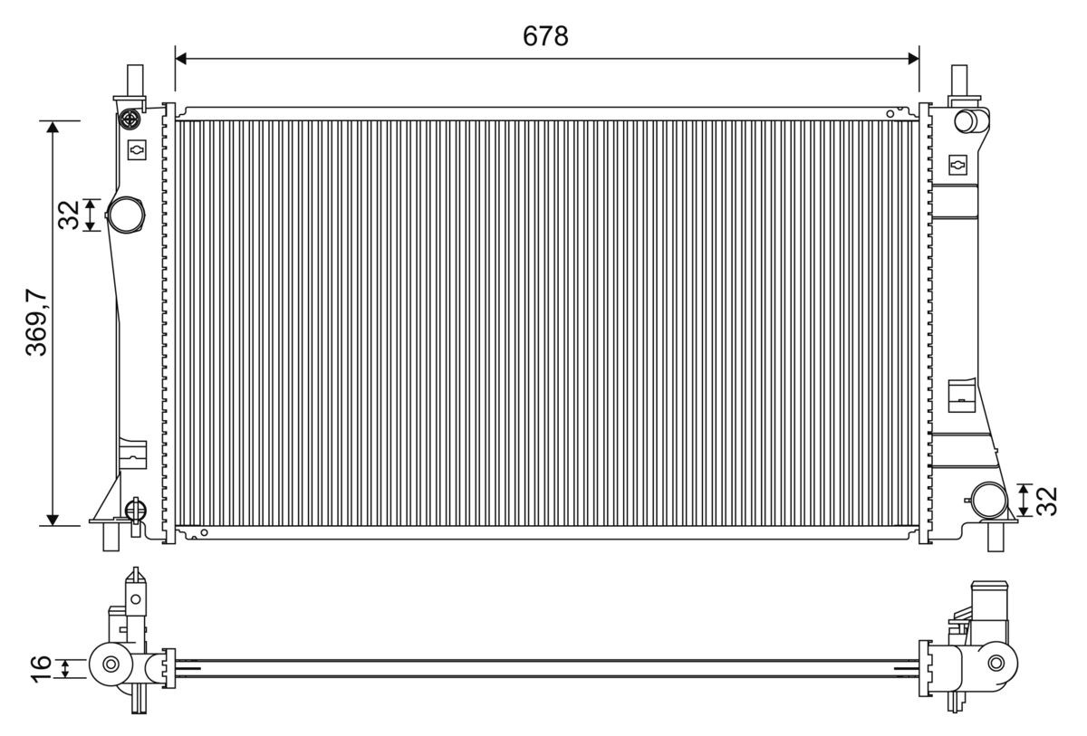 Fits VALEO 701263 RADIATOR