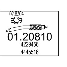 ORIGINAL® Mts Flexrohr, Abgasanlage für Saab 9-3 Cabriolet 900 II 9-3 900 II