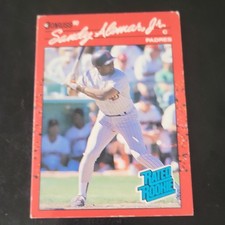 1990 Donruss Sandy Alomar Jr. #30 Rated Rookie Baseball Padres