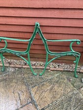Cast iron bench ends in nice condition prime for refurbishment