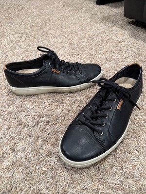 Ecco Danish Design Comfort Casual Walking Shoe Black Leather Men Sz 46 EUR 12 US