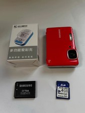 Used Samsung WP10 Red Digital Camera 12MP 5x Zoom 720p HD Point Shoot