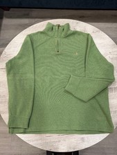 Polo Ralph Lauren Sweater Quarter Zip Pullover Mens Sz XL Green 1/4 Pony