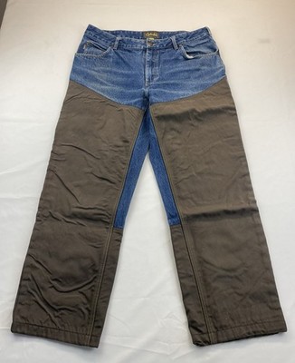 2 Pair Vintage Cabela's Brush Guard Jeans Men's 36X30 Roughneck Cotton Hunting