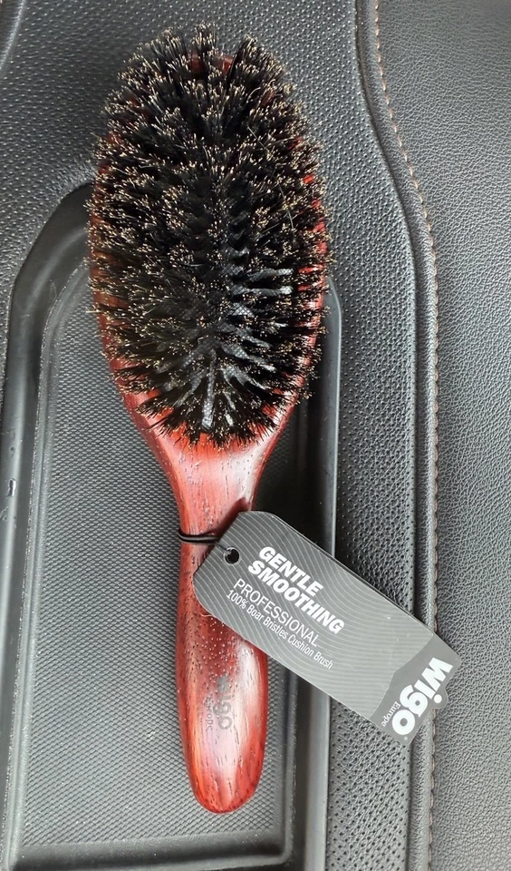 WIGO Europa Cepillo Pequeño 100% Cabello de Jabalí Acabado Menos Rotura Mango de Madera Paquete de 3 Foto 3 de 4