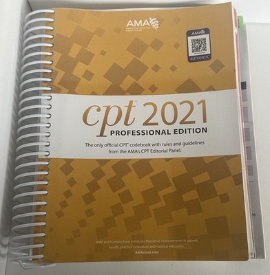 AMA CPT 2021 Professional Edition Medical Coding Spiral Tabbed No Writing