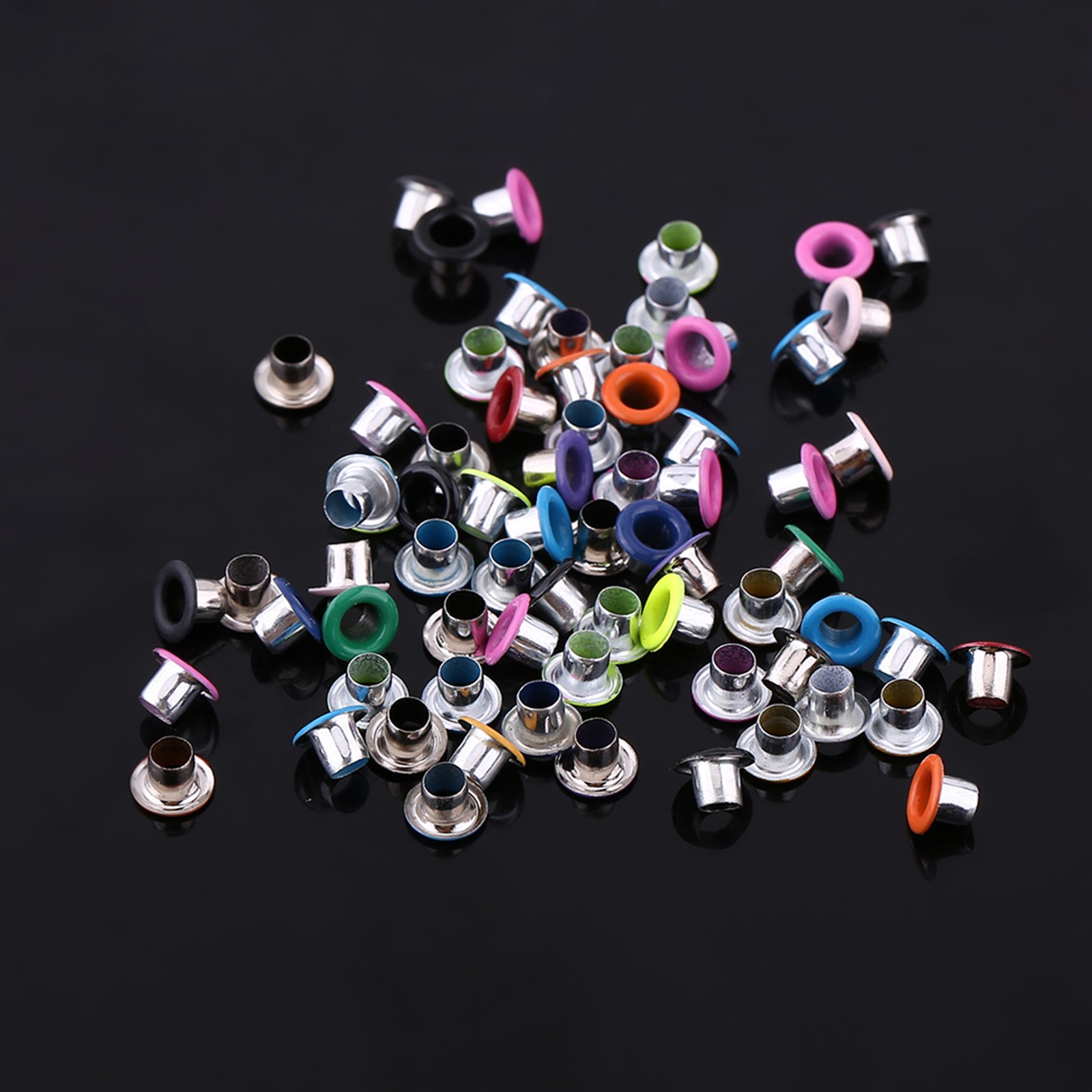 `500Pcs Mixed Colors 3mm Round Shape Metal Eyelets Scrapbooking Card Making C