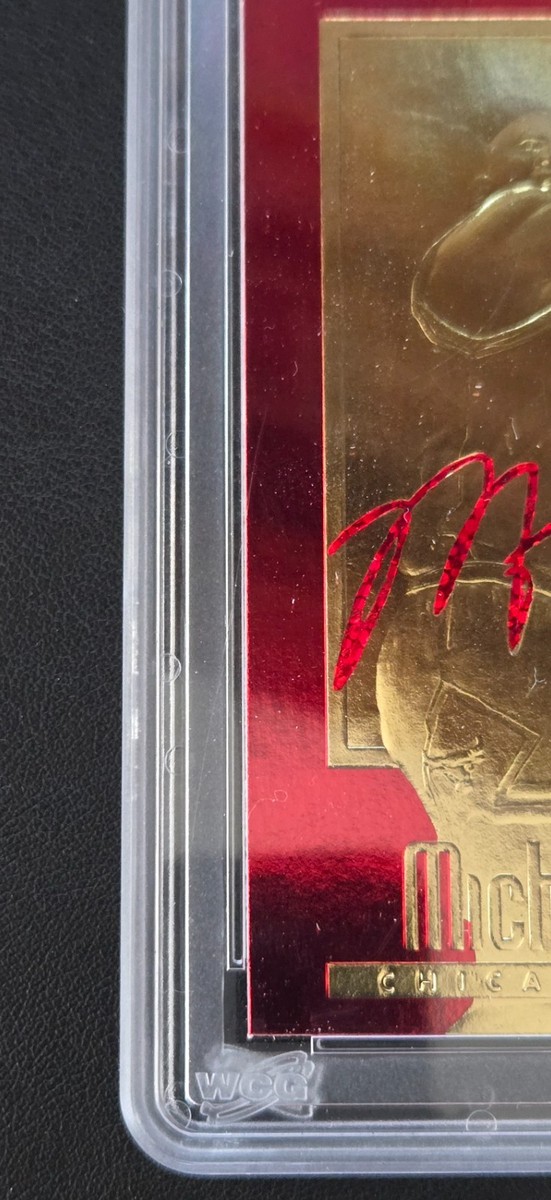 最終出品 Michael Jordan 1000% 2体セット売り 1996-97 SkyBox EX-2000 Michael Jordan Red Signature 23KT Gold Card