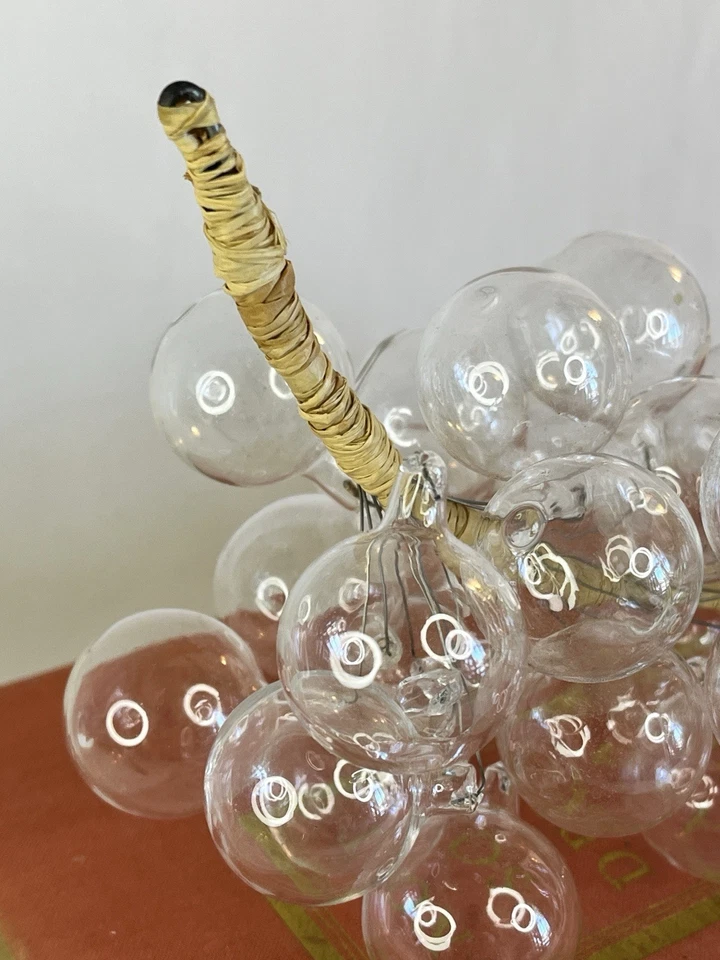 Racimos de uva de vidrio MCM vintage decorativos acento de vidrio soplado a mano Foto 4 de 4