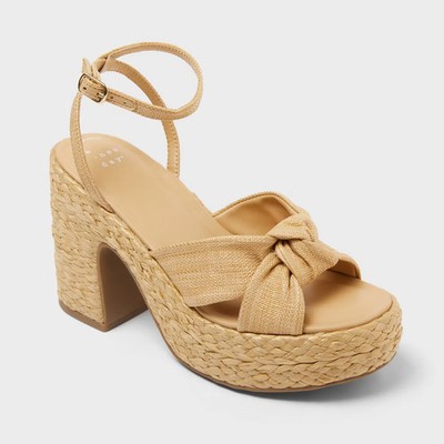 Women s Nisha Heels with Memory Foam Insole - A New Day Natural