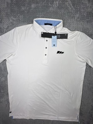 Greyson Tala Polo Shirt Mens Size XXL Wolf White Short Sleeve Golf 2XL NWT LOGO