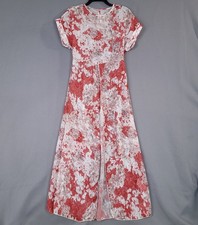 SHEIN Women's Floral Maxi Dress Red Orange Small Polyester