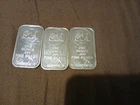 Silver 0.999 Miner Prospector Bar 1 Oz, Silvertown 3 Pieces
