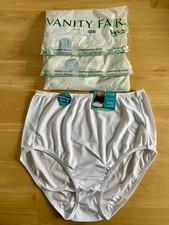 4 Pcs Womens Vanity Fair Illumination Silky Stretch Brief Panty 13109 WHITE Sz 8