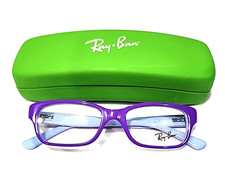 Ray Ban Jr RB1527 3576 Youth Kids Puple Blue Rectangle Eyeglasses 45-15 125 Case