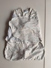 HALO Sleep Sack Swaddle Back Is Best White/Elephants Sleeveless Zipper Newborn