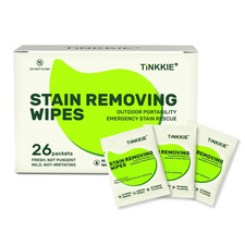 26 Pack Stain Remover Wipes for Clothes Fabric Instant Clothing Stain Remove