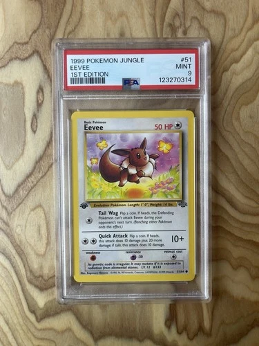 PSA 9 Eevee 1st Edition 1999 Pokémon Jungle #51