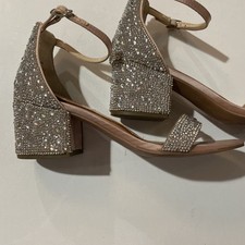 Blue by Betsey Johnson Women's SB-HANNA Heeled Sandal Rhinestone Block Heel