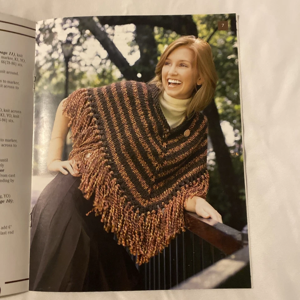 Poncho Perfection Book 4 Knit Designs 12 Pages Leisure Arts 2004 - Image 4 of 4