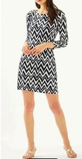 Lilly Pulitzer Upf 50+ Sophie Dress In Onyx Get Your Chev On Size S