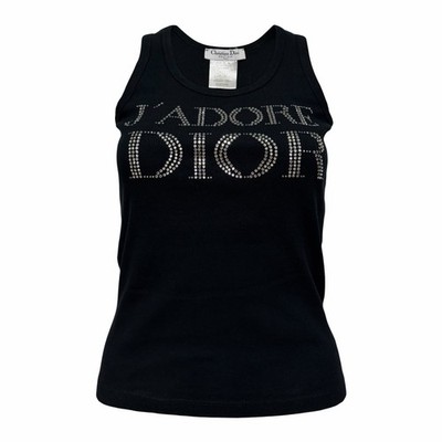 CHRISTIAN DIOR Herbst Winter 2003 ''J'ADORE DIOR'' Strass Logo Tank Top
