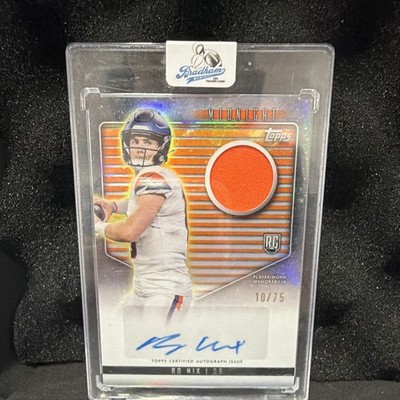 Topps 2024 Midnight Football Bo Nix Broncos RC Auto Mem Dusk /75 #RJA-BN