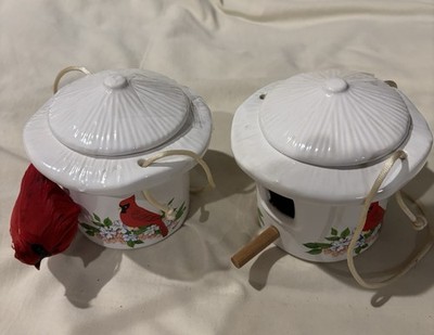 Vintage Decorative Ceramic Hanging Bird House Votive Holder