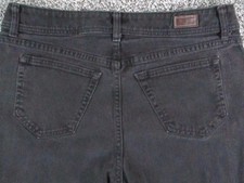 Riders By Lee Jeans Womens 16P Black High Rise Straight Leg Stretch Denim 34x28