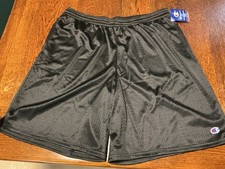 Champion Mens Black Athletic Size: XL Gym Basketball Long Mesh Pocket Shorts