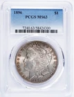 1896 Morgan Dollar Coin PCGS MS63 $1 Silver Coin MS 63 Gun Metal Color Toning
