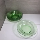 Vintage Pyrex Festiva Light Green Swirl Glass Soup Salad Bowl 7.5" SET OF 6