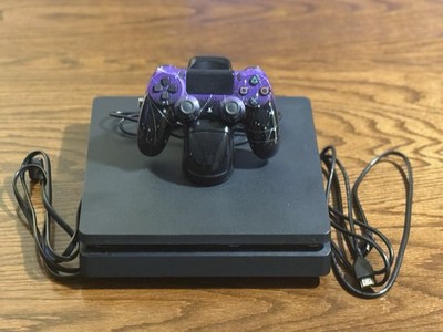 Sony PlayStation 4 Slim Black Console w/ Controller & Charging Dock