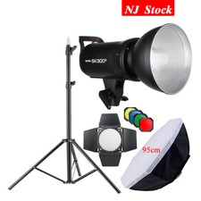 Godox SK300II 2.4G Monolight Flash Bowens Softbox BD-04 Barndoor For Canon Nikon