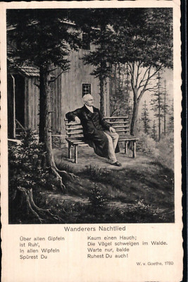 Goethe als Greis a.d.Kickelhahn b. Ilmenau , Wanders Nachtlied