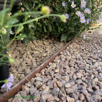 Bordure per aiuole con passaruota acciaio corten, cordoli per aiuole - 70 x 9,5 cm | bordure-per