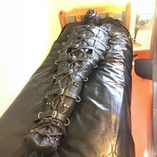 Genuine Leather Sleepsack Mummy Sleep Sack Full Body Bag with Belts
