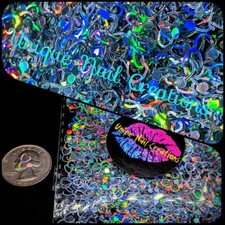 STETHOPOPE 8MM HOLOGRAPH SILVER GLITTER Nail  Acrylic  Gel  Body Art  Face  Festival