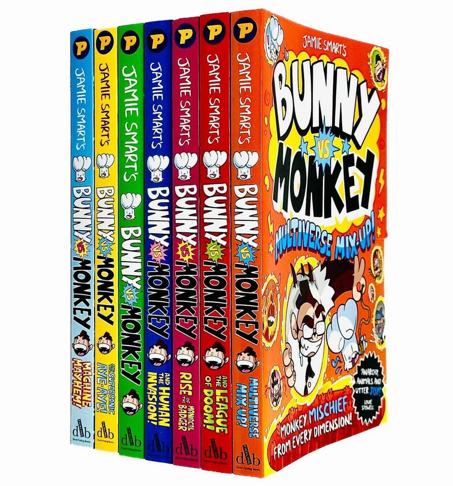 Bunny vs Monkey Series By Jamie Smart 7 Books Collection Set - Ages 7-9 - PB - Image 4 of 4