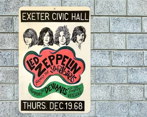 Led Zeppelin Yardbirds Sign Aluminum Metal 8"x12" Garage Man Cave Concert