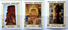 French Polynese 1983 MNH - Art Religion 3 Stamps Full Set