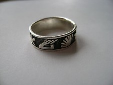 Sterling Silver Sea Life Shell Starfish Design Band Ring New