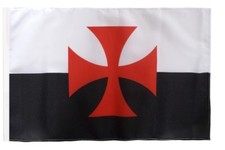 Kreuzritter Kreuz Banner  Fahnen Flaggen 30x45cm