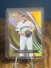 2024 Topps Chrome Black Corbin Burnes True Gold Refractor SP 48/50 Brewers
