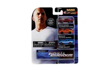 Jada Fast & Furious 3 Piece Set Nano Hollywood Rides Series 1 Diecast Model Cars