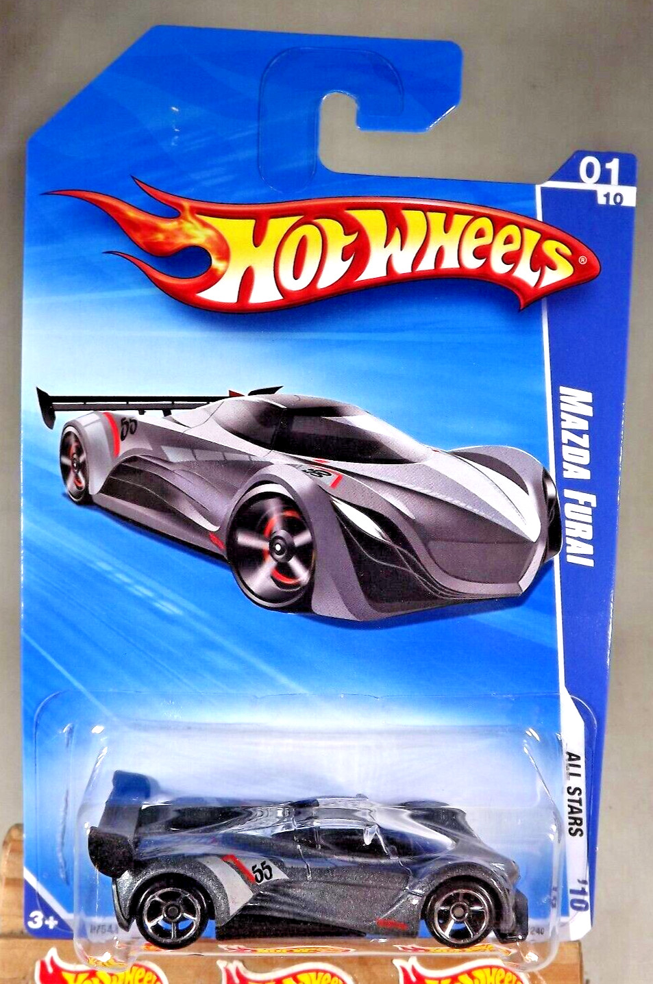 2010 Hot Wheels #119 All Stars 1/10 MAZDA FURAI Gray Variant w/Chrome OH5 Spokes
