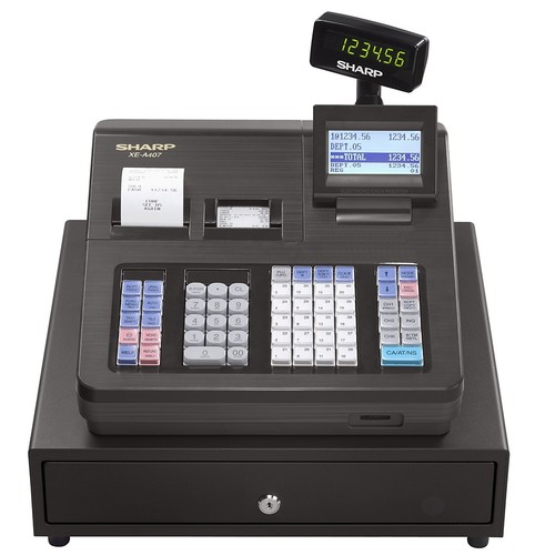 sharp xea407 advanced reporting cash register open box